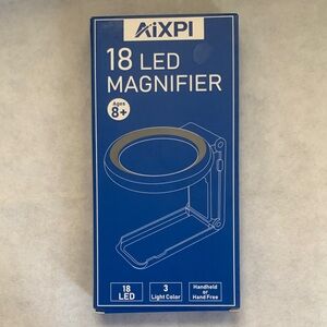 NIB 18 LED Magnifier - White/Black